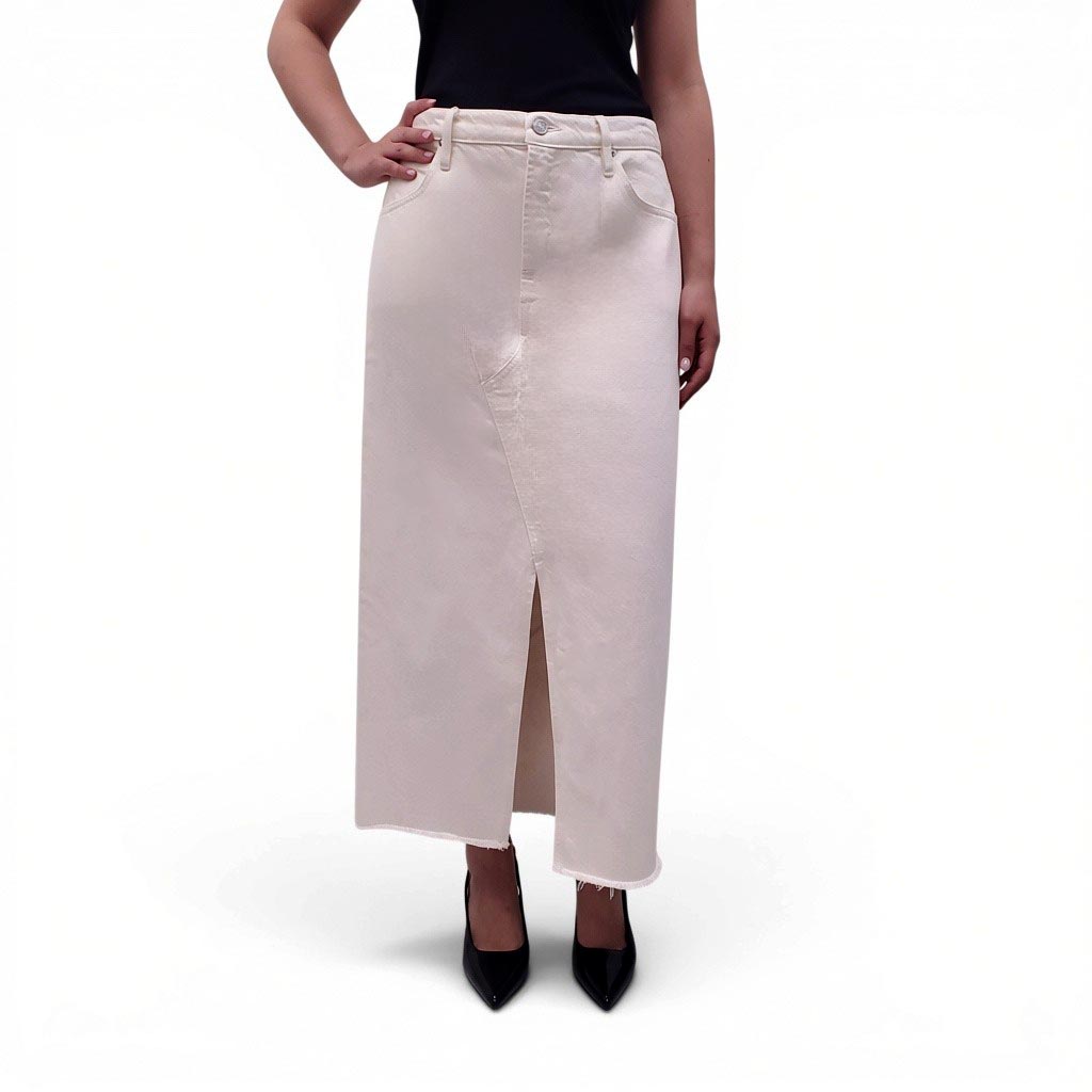 FRAME CREAM DENIM SKIRT - SIZE 31