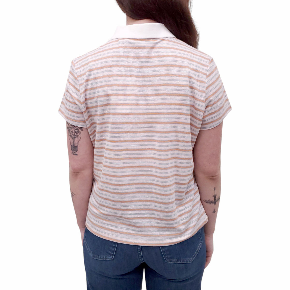 FRAME STRIPED POLO TOP - SIZE M