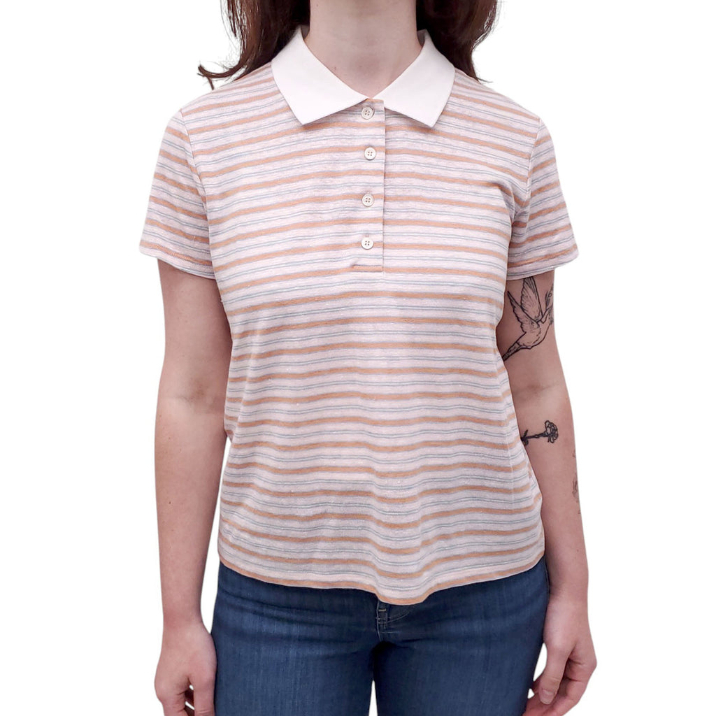 FRAME STRIPED POLO TOP - SIZE M