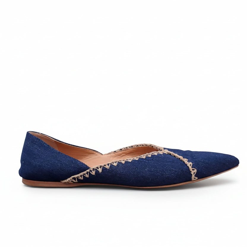 GABRIELA HEARST DENIM FLATS - SIZE 38.5