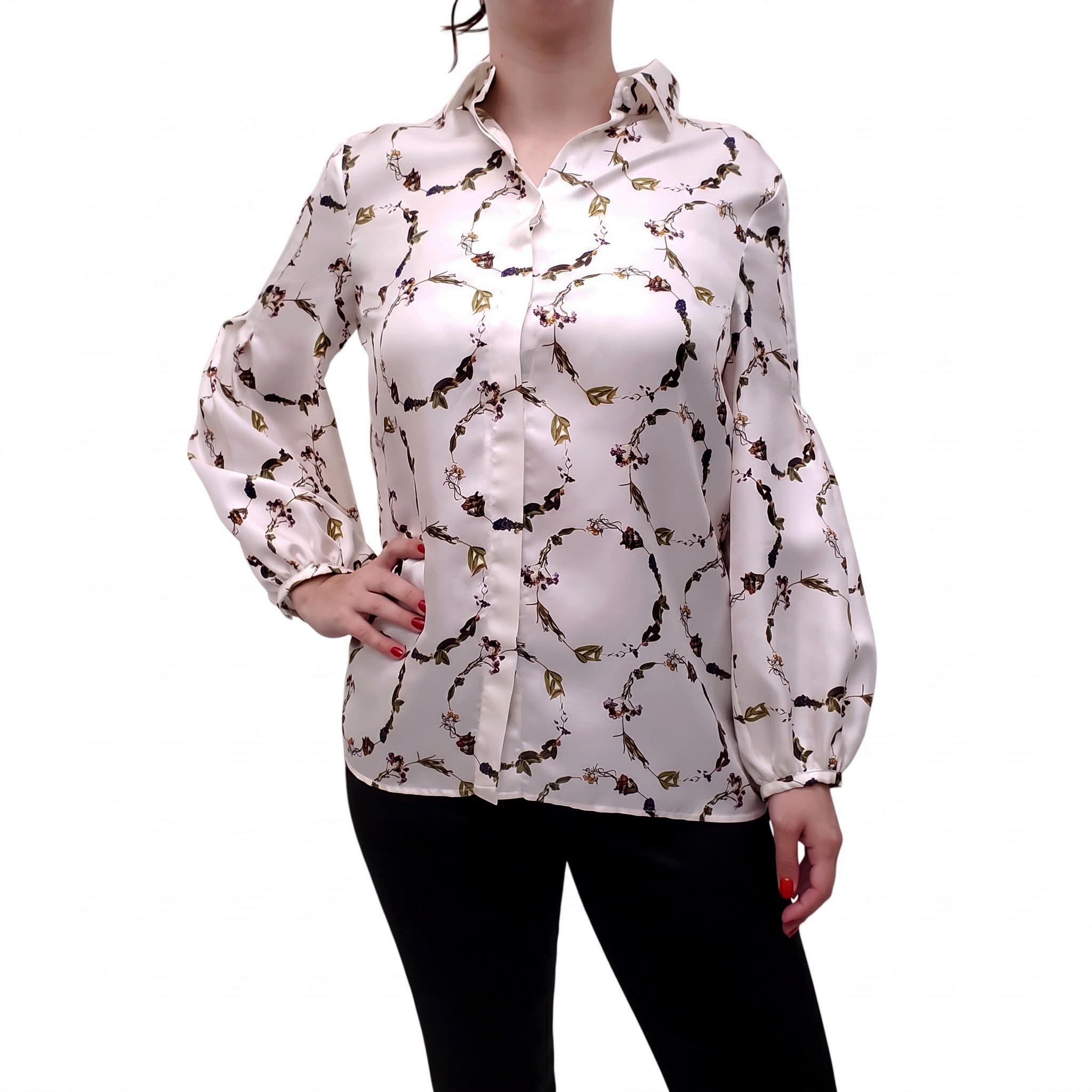 GABRIELA HEARST SILK FLORAL BLOUSE - SIZE 44