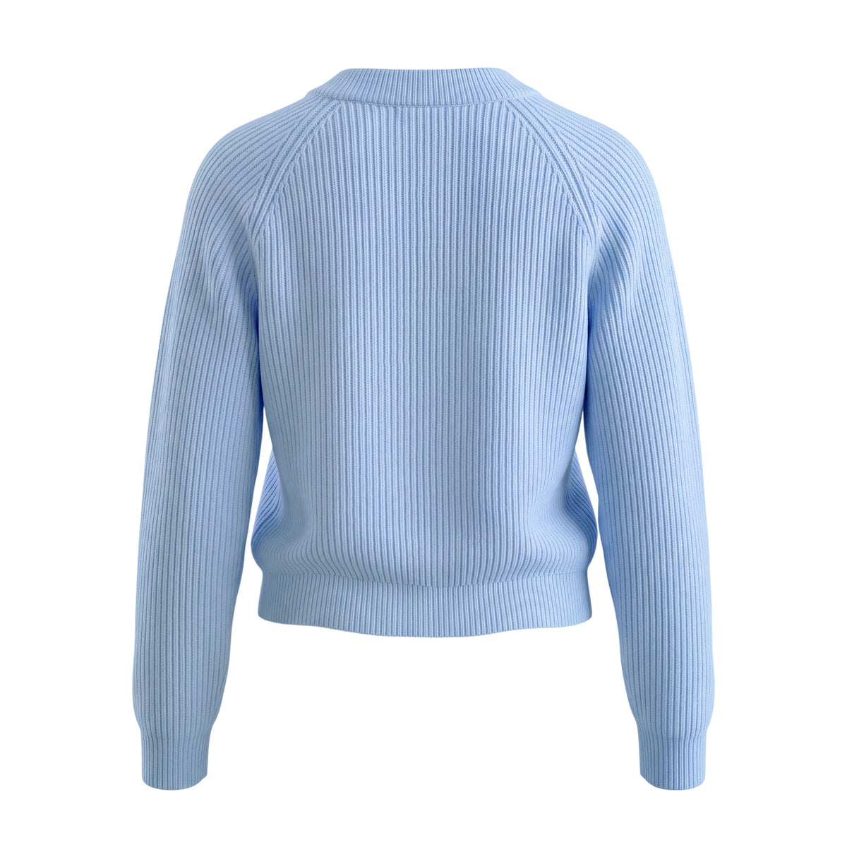 GANNI BLUE SOFT WOOL CARDIGAN WITH CRYSTAL BUTTONS - SIZE M