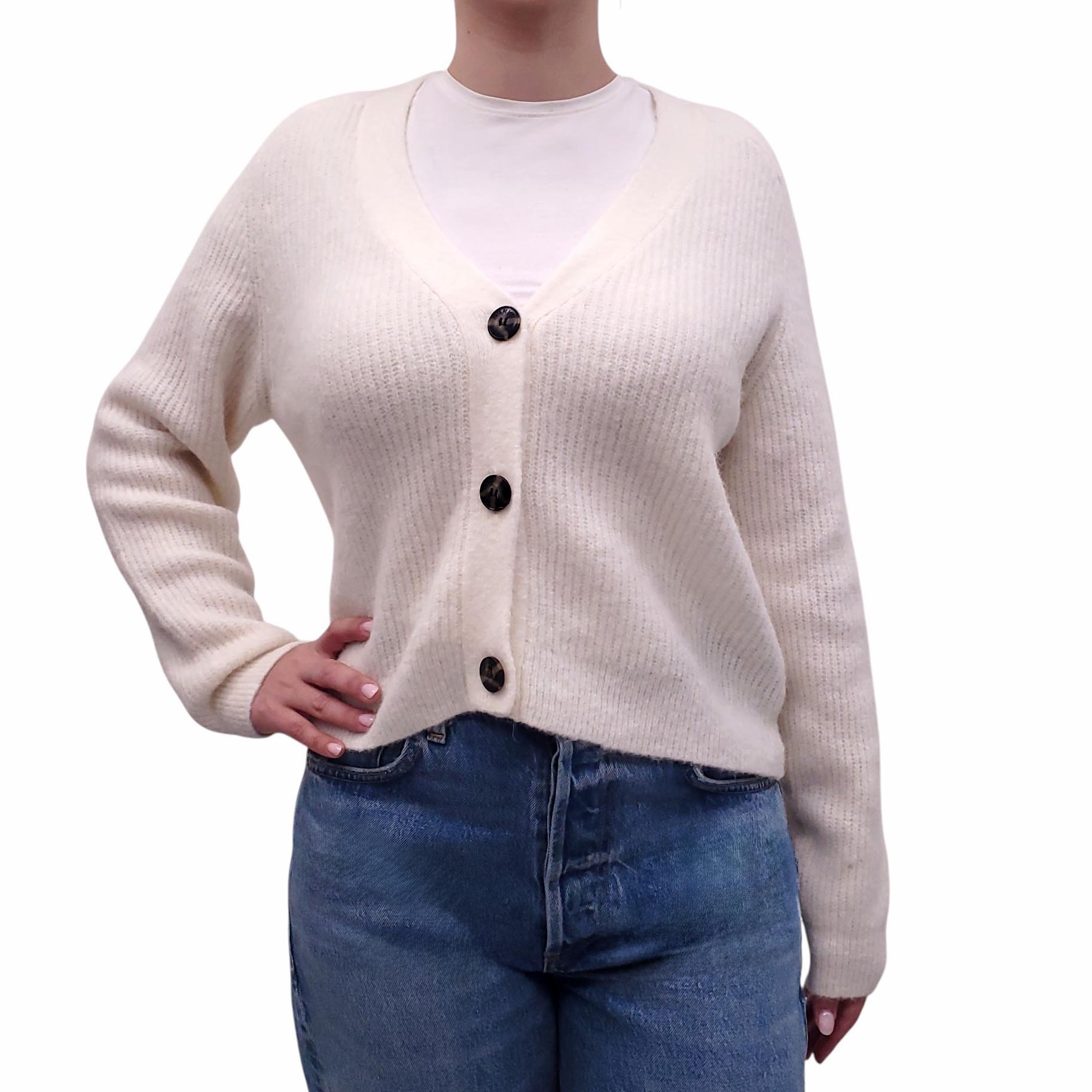 GANNI CREAM CARDIGAN - SIZE S