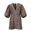 GANNI LEOPARD MINI DRESS - SIZE 44 (US 14)