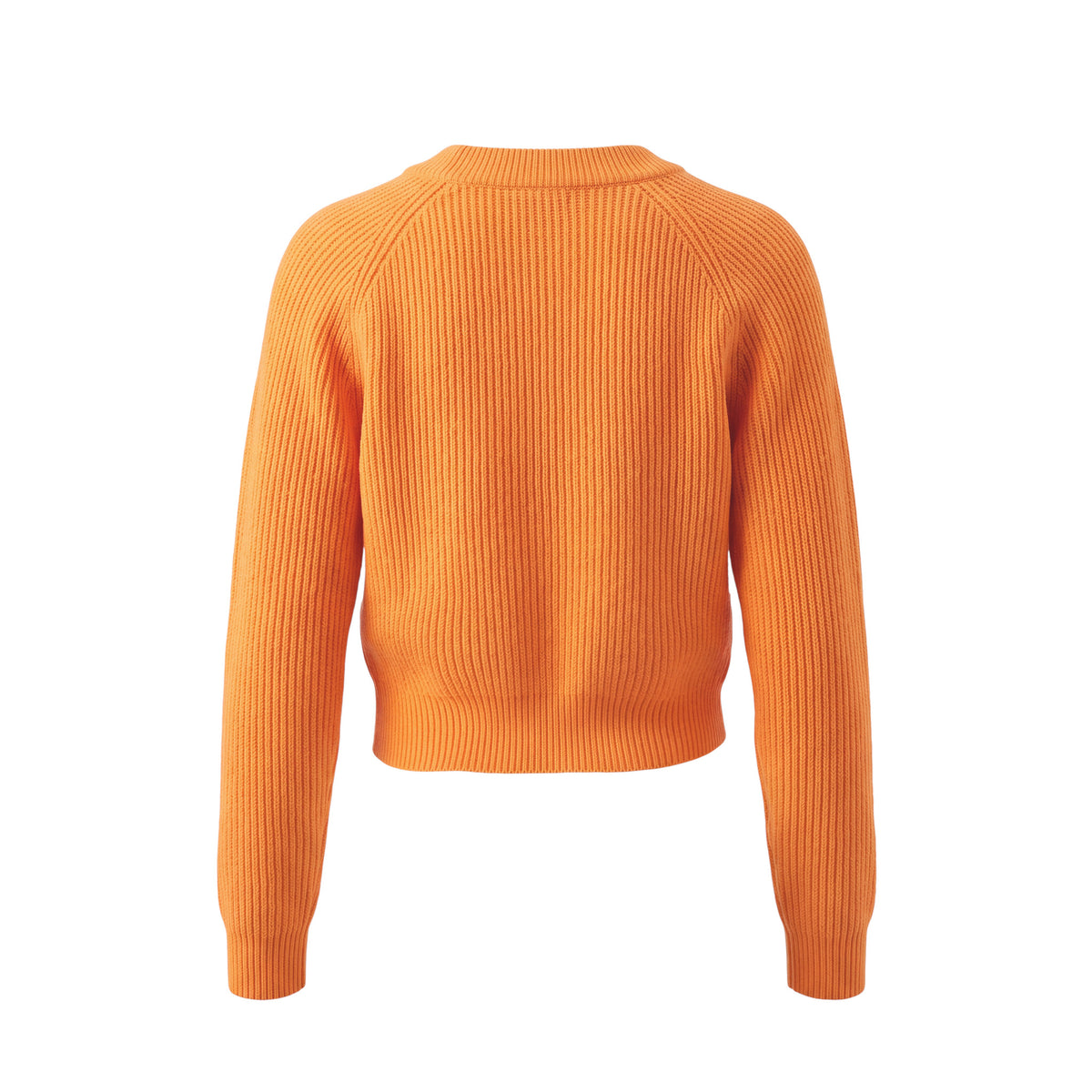 GANNI ORANGE SOFT WOOL CARDIGAN WITH CRYSTAL BUTTONS - SIZE XXS