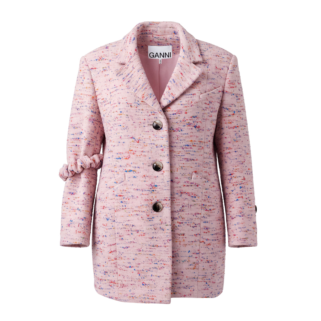 GANNI WOOL PINK JACKET - SIZE L/XL