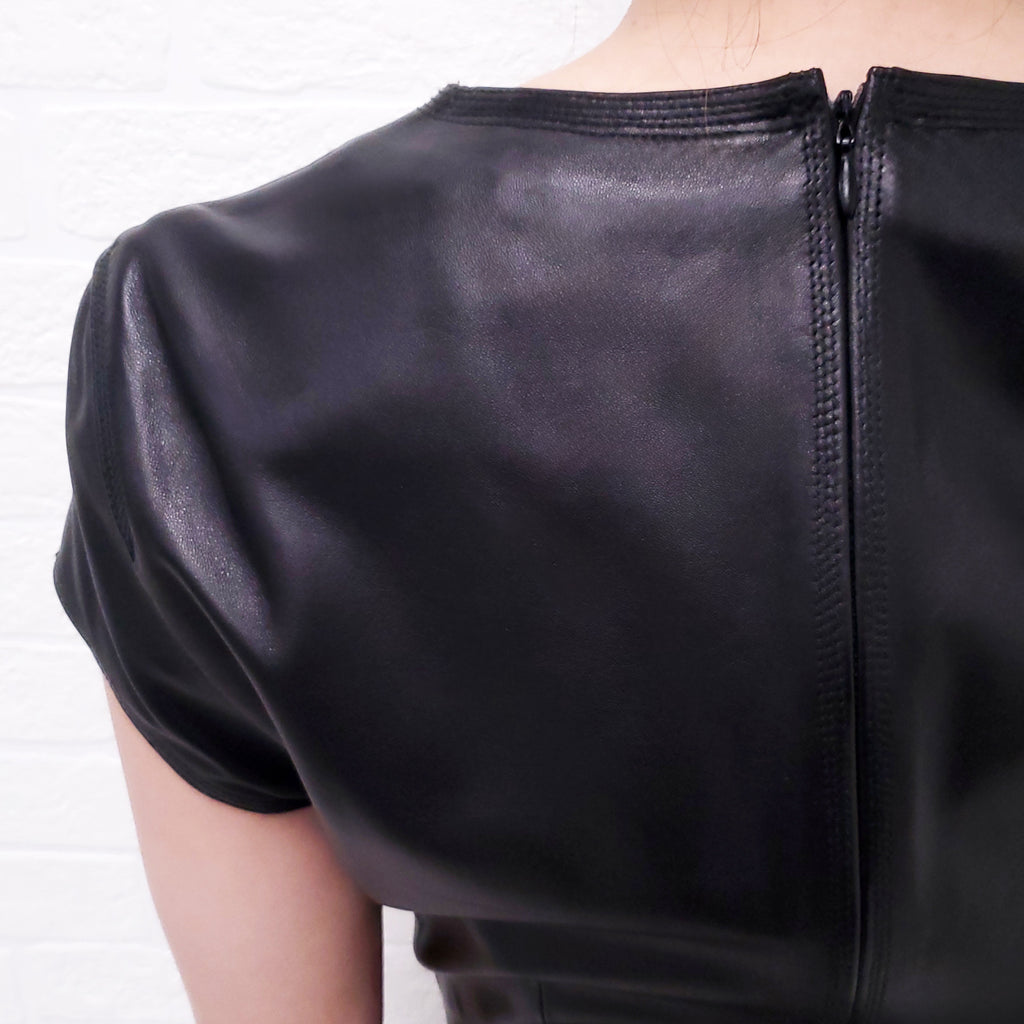 GIANFRANCO FERRE LEATHER DRESS - SIZE 38