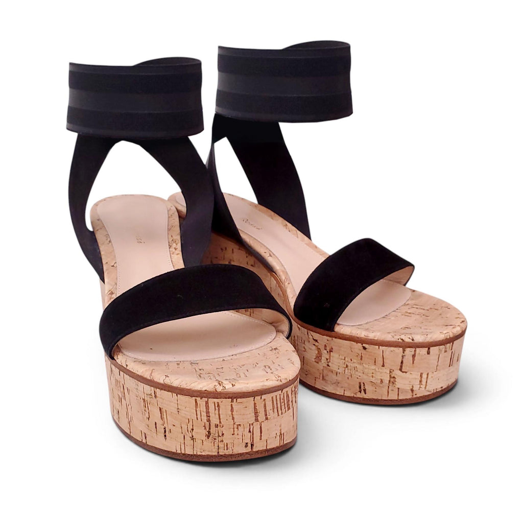 GIANVITO ROSSI CORK PLATFORMS - SIZE 39.5