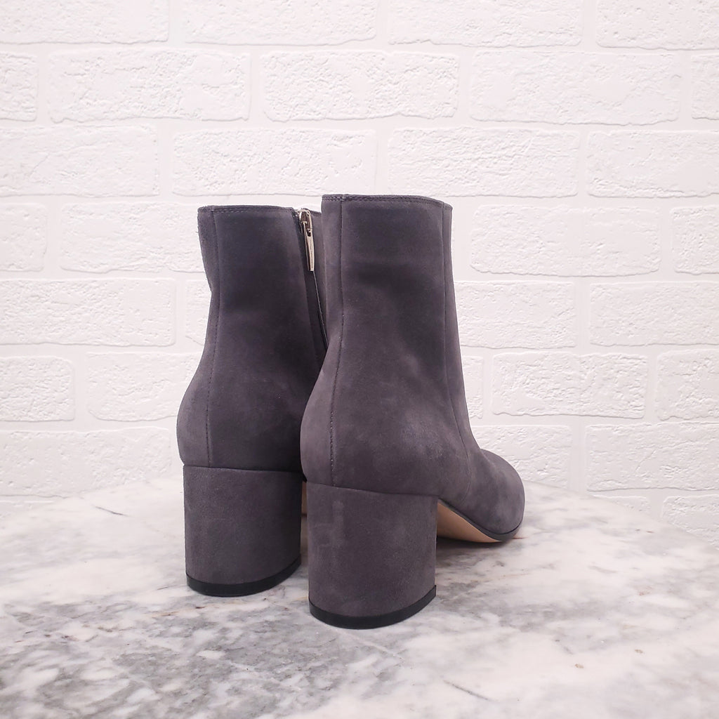 GIANVITO ROSSI GREY SUEDE BOOTIES - SIZE 39