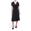 GIORGIO ARMANI BLACK LABEL DRESS WITH VELVET COLLAR - SIZE 42