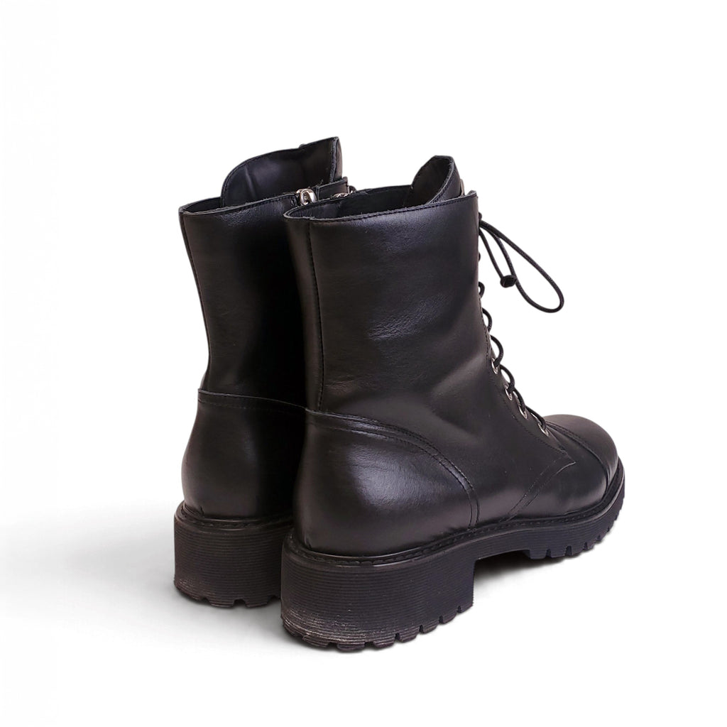 GIUSEPPE ZANOTTI BLACK MOTO BOOTS - SIZE 42