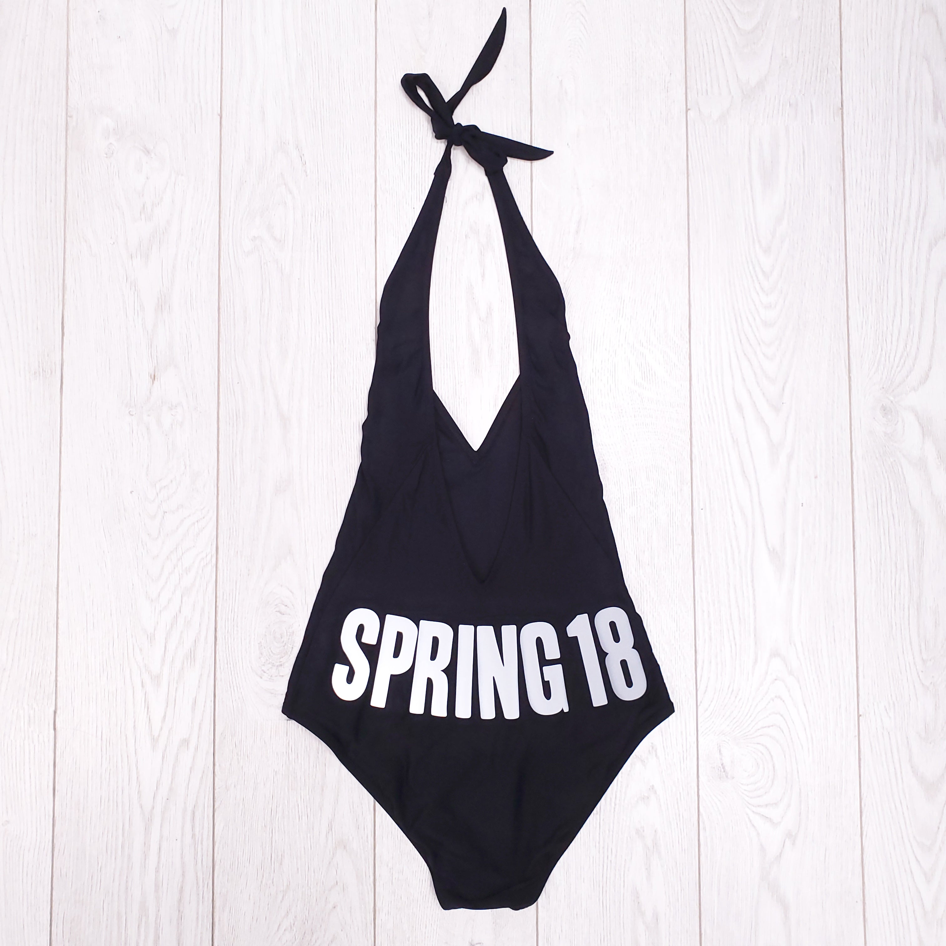 GIVENCHY BLACK LOGO ONE PIECE SWIMSUIT - SIZE 36