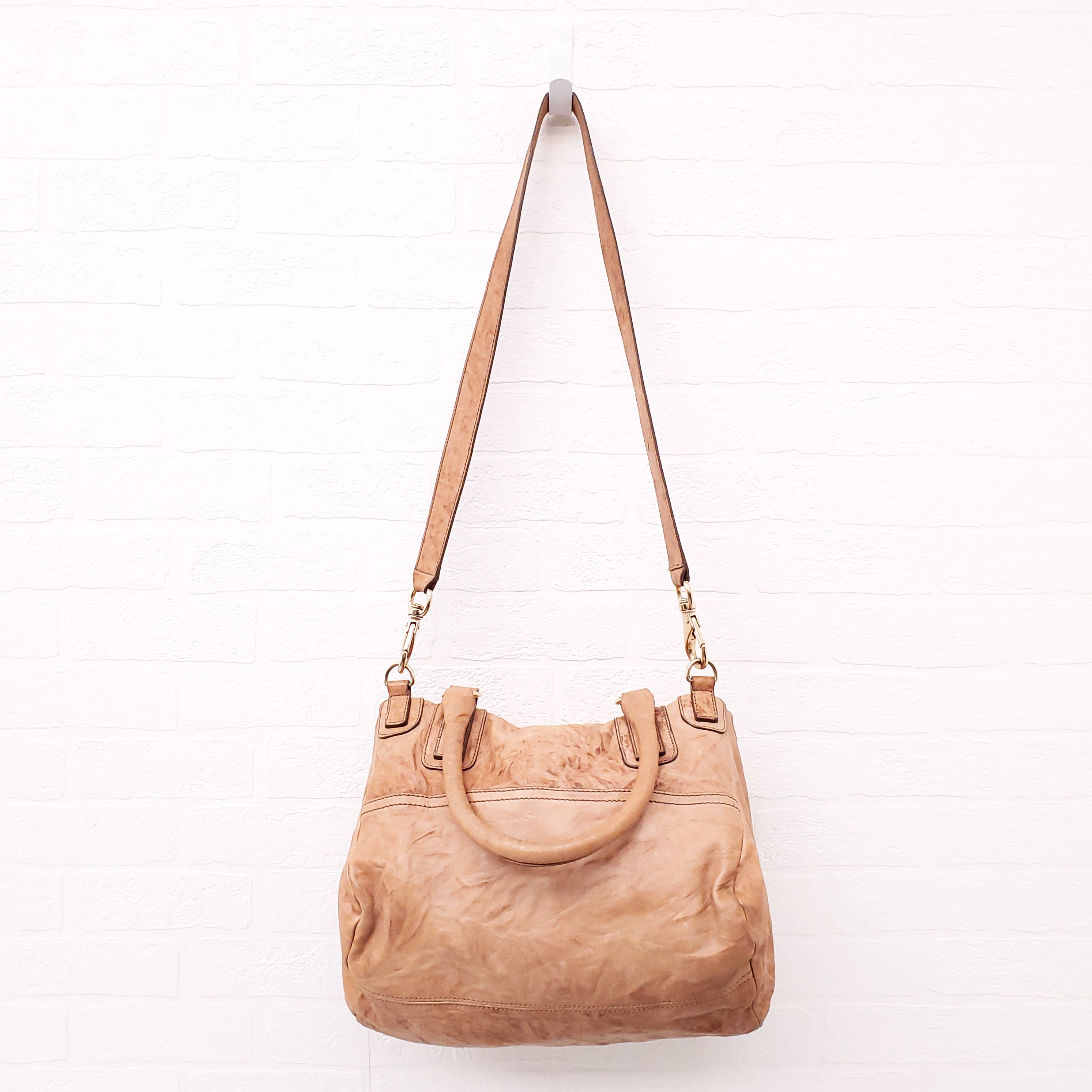 GIVENCHY BROWN LEATHER MEDIUM PANDORA BAG