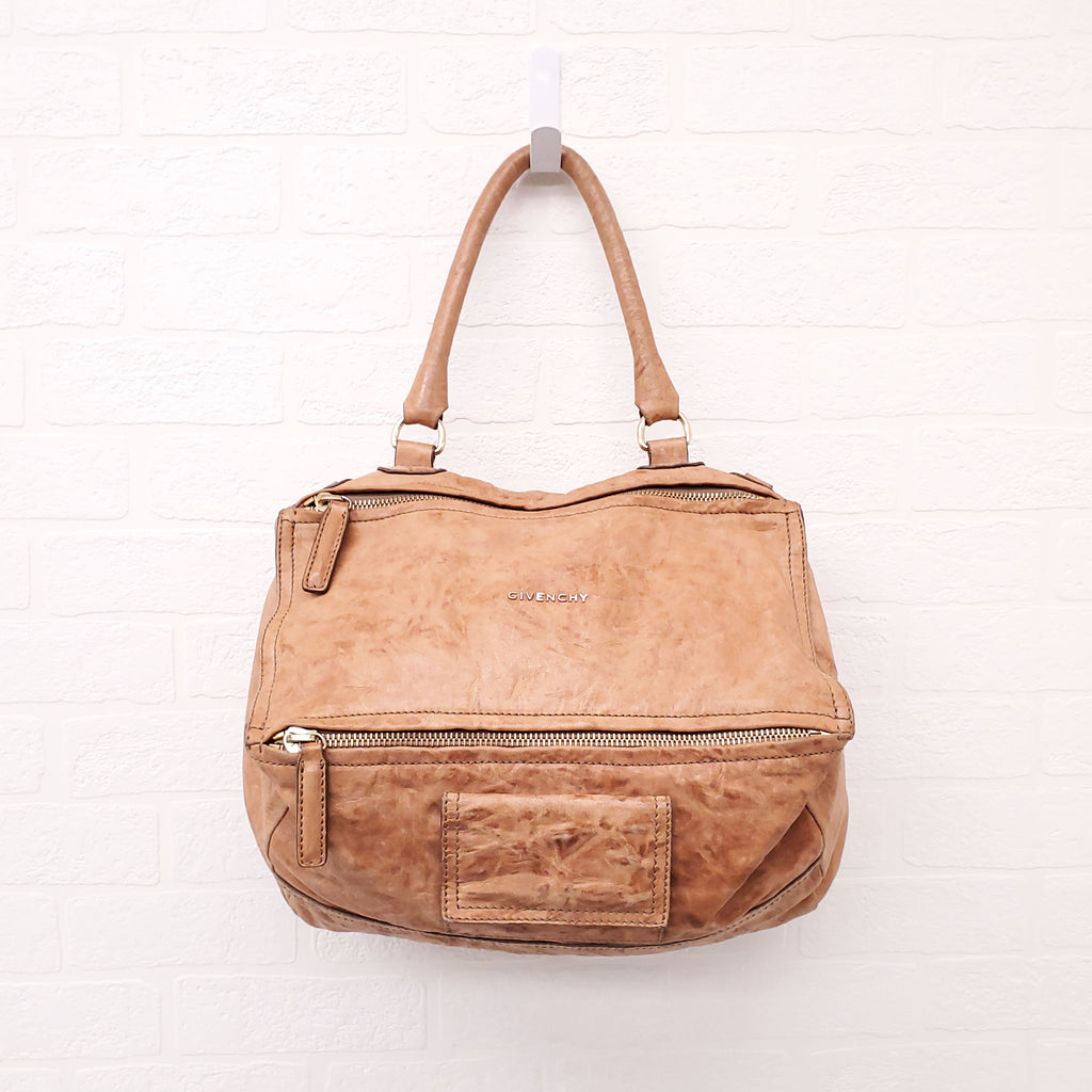 GIVENCHY BROWN LEATHER MEDIUM PANDORA BAG
