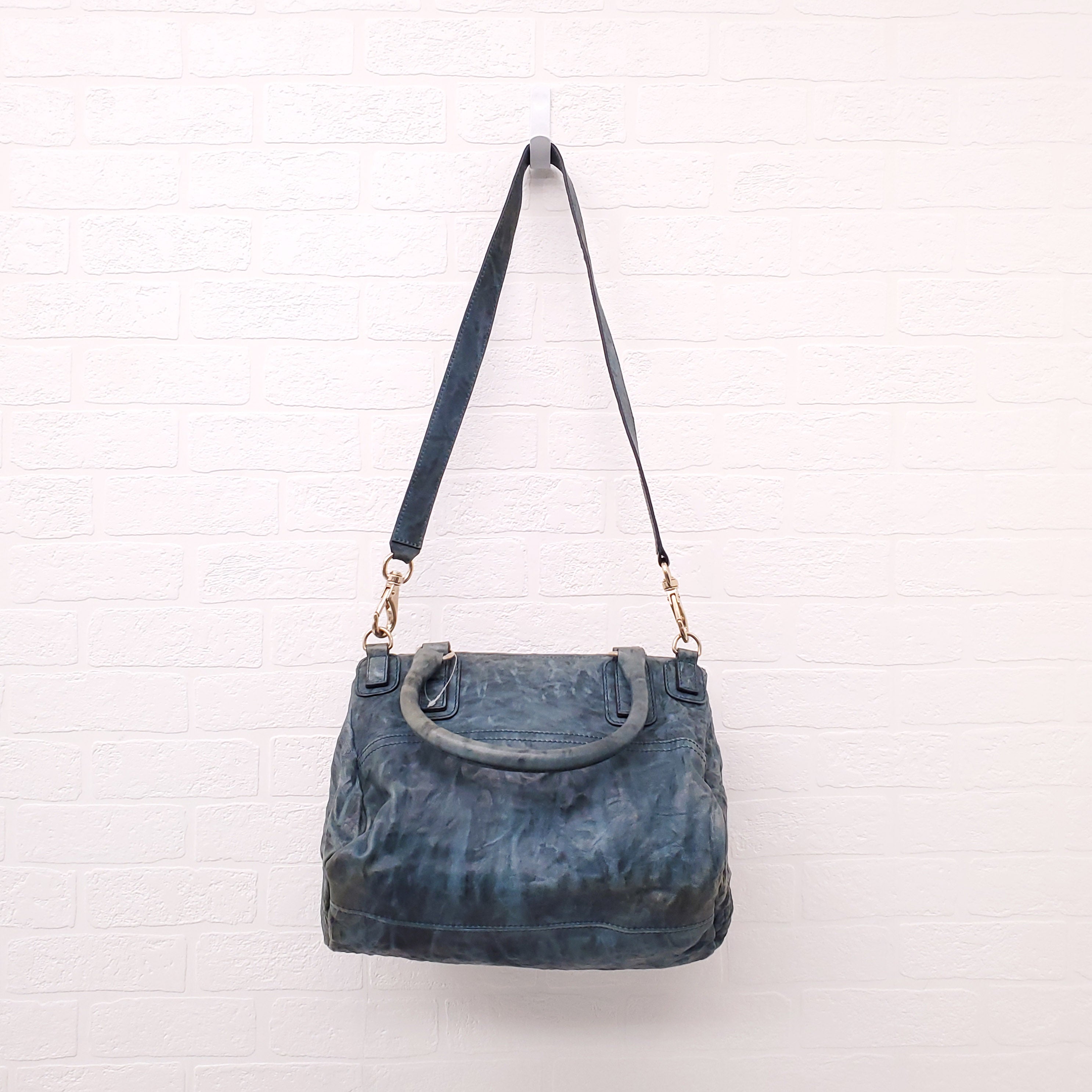 GIVENCHY DARK TURQUOISE LEATHER MEDIUM PANDORA BAG