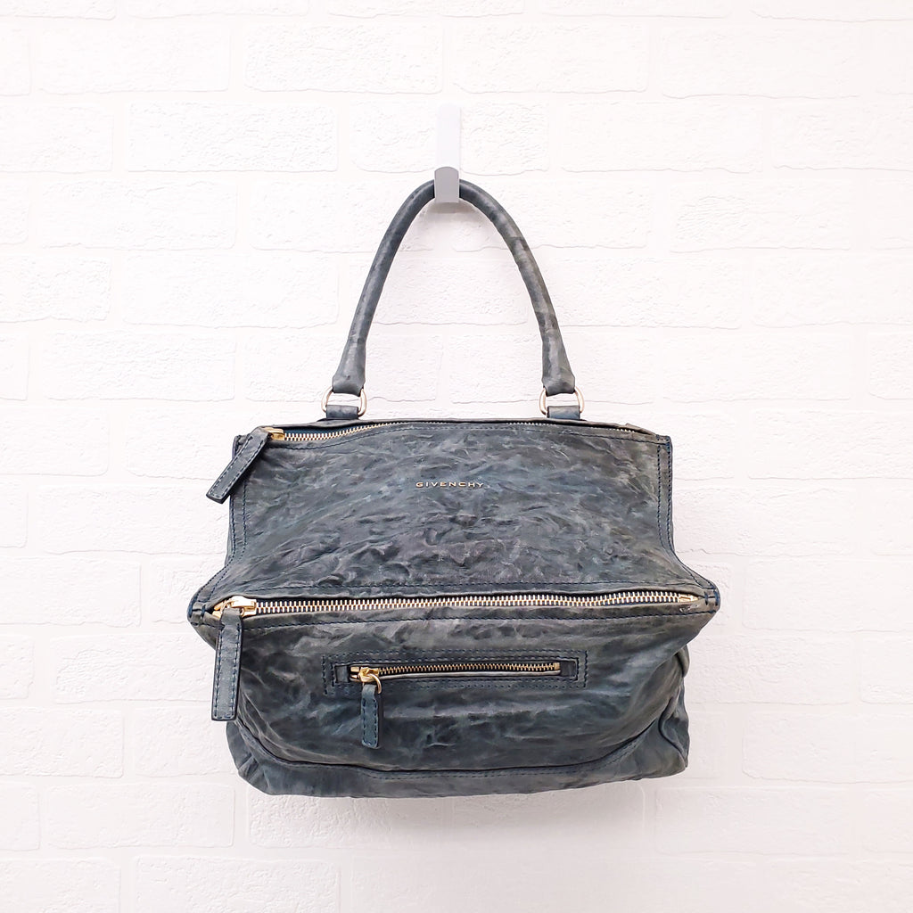 GIVENCHY DARK TURQUOISE LEATHER MEDIUM PANDORA BAG