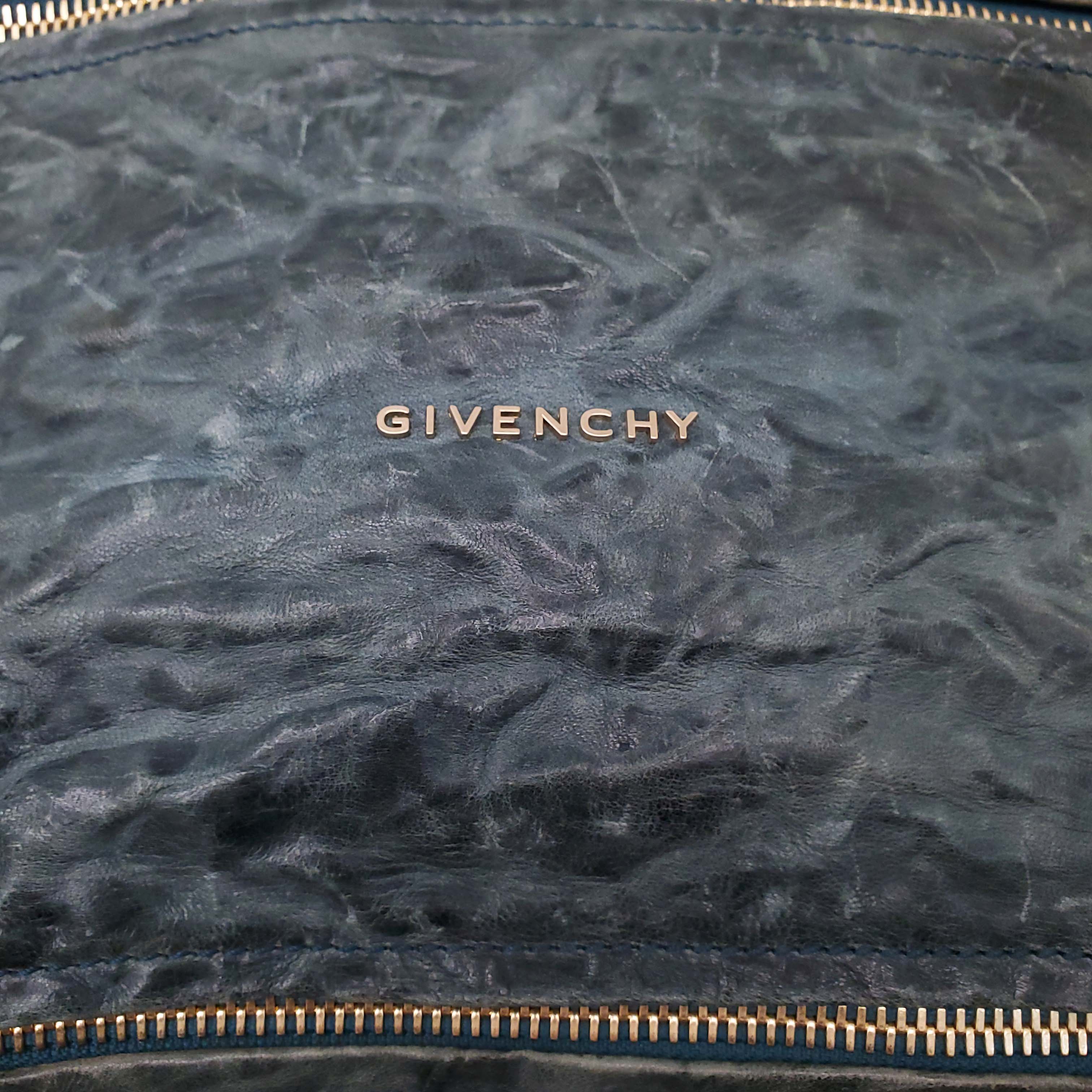 GIVENCHY DARK TURQUOISE LEATHER MEDIUM PANDORA BAG