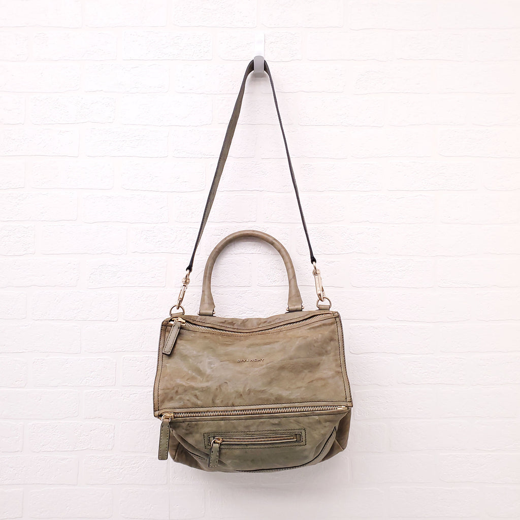 GIVENCHY GREEN LEATHER MEDIUM PANDORA BAG