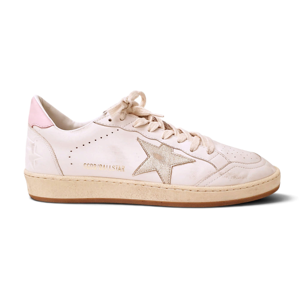 GOLDEN GOOSE BALL STAR LEATHER SNEAKER - SIZE 41