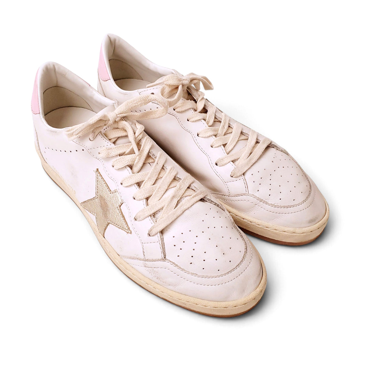GOLDEN GOOSE BALL STAR LEATHER SNEAKER - SIZE 41