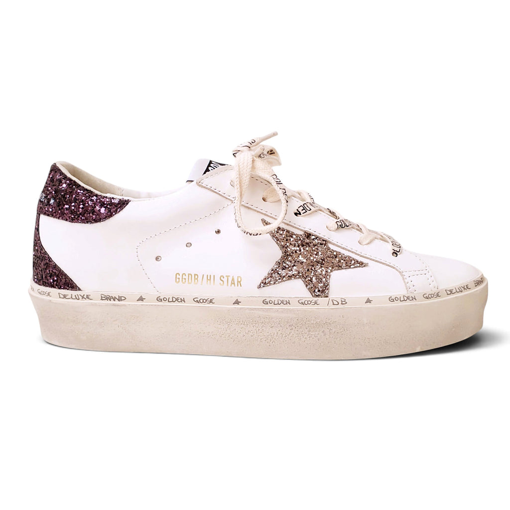 GOLDEN GOOSE HIGH STAR SEQUIN STAR SNEAKERS - SIZE 39