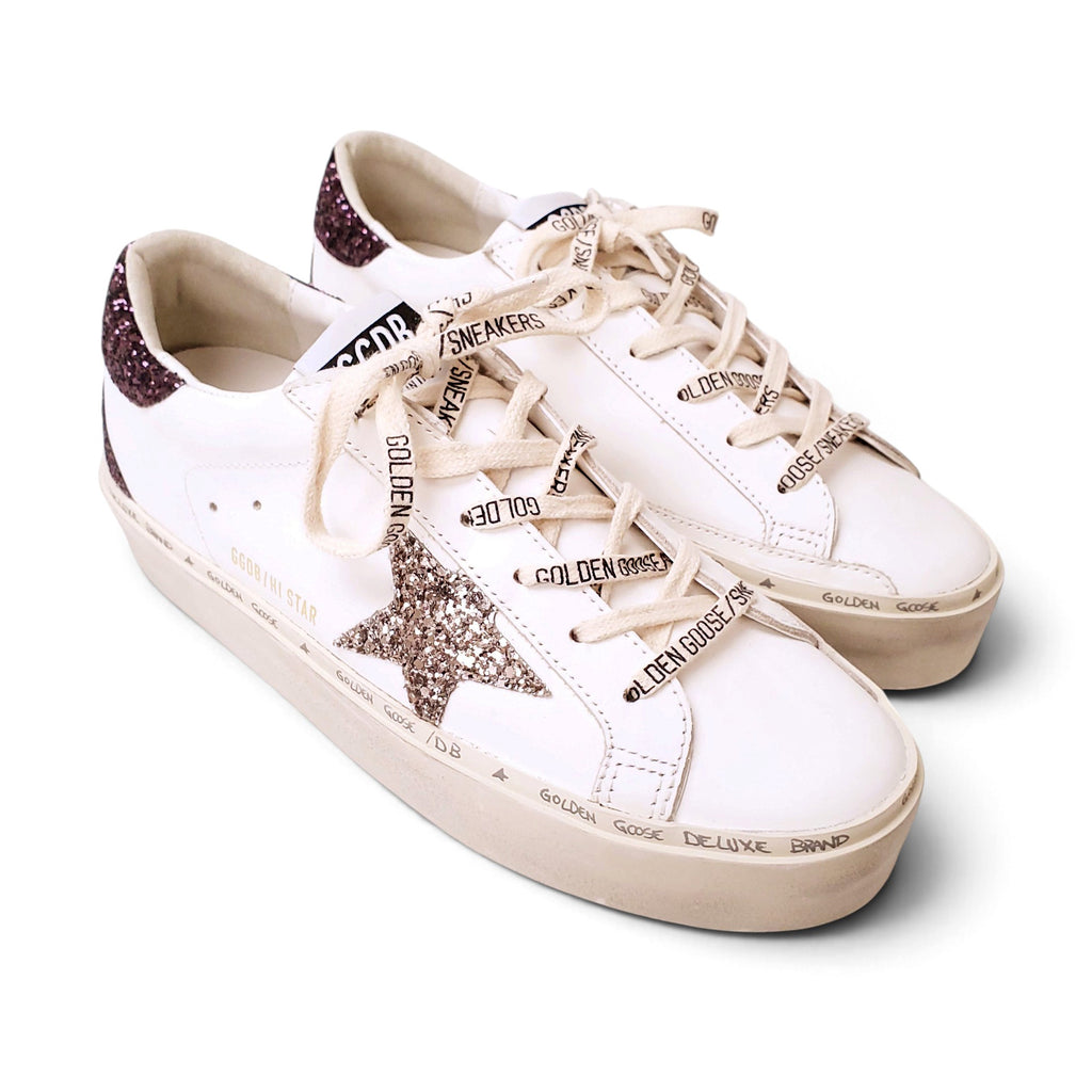 GOLDEN GOOSE HIGH STAR SEQUIN STAR SNEAKERS - SIZE 39