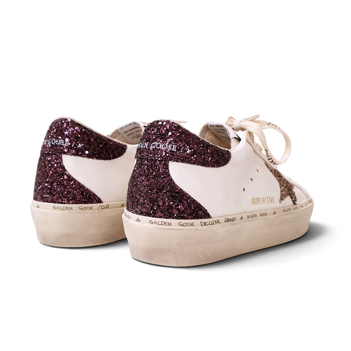 GOLDEN GOOSE HIGH STAR SEQUIN STAR SNEAKERS - SIZE 39