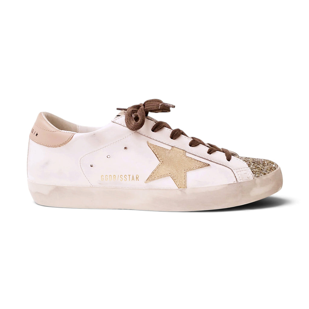 GOLDEN GOOSE SEQUIN TONGUE SNEAKERS - SIZE 38