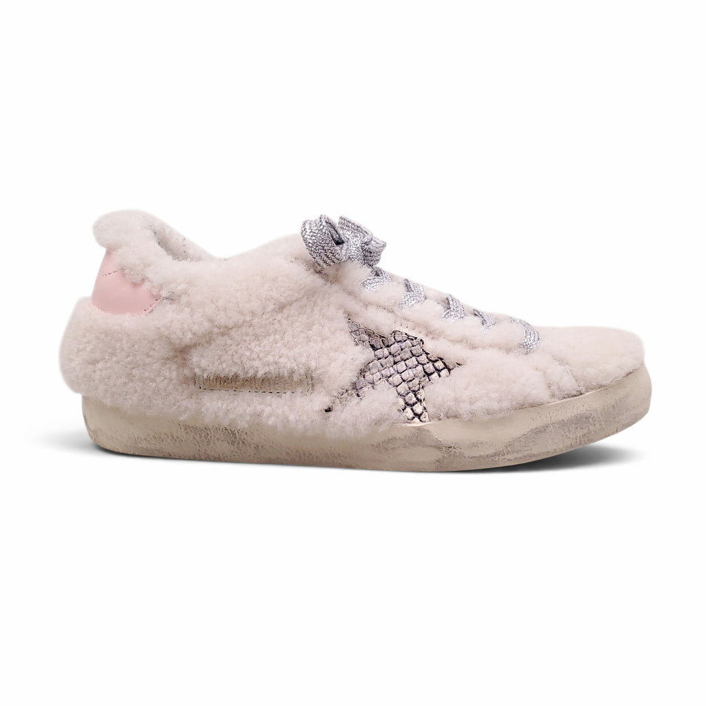GOLDEN GOOSE SHEARLING SNEAKERS - SIZE 35