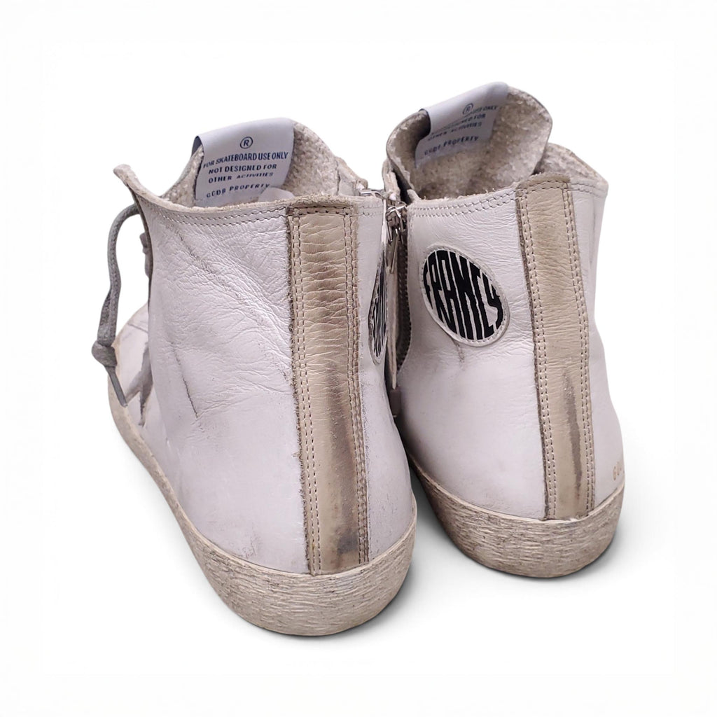 GOLDEN GOOSE WHITE HIGHTOP SNEAKERS - SIZE 41/42