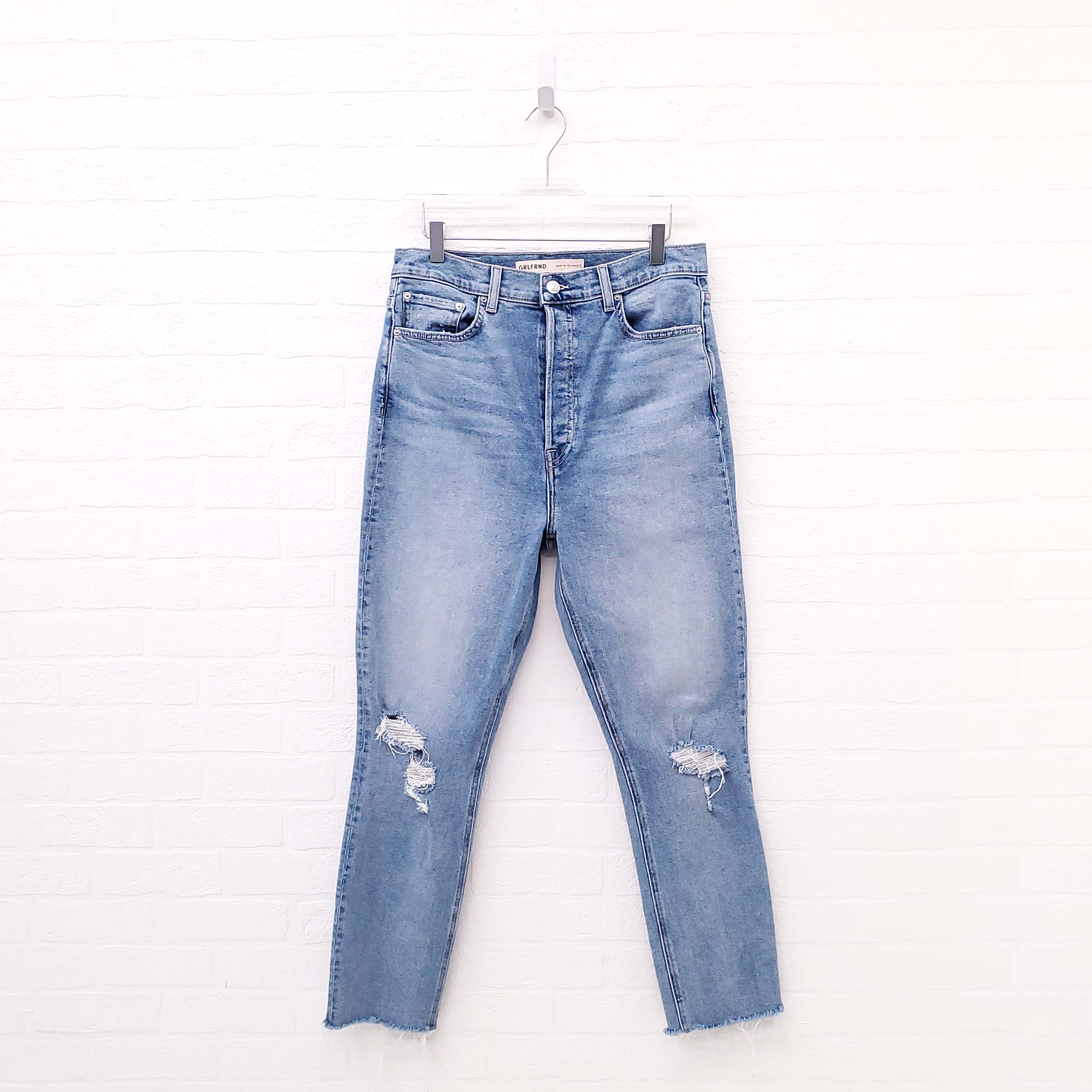 GRLFRND ‘SUPER HIGH-RISE STRETCH SLIM CROP’ JEANS - SIZE 30