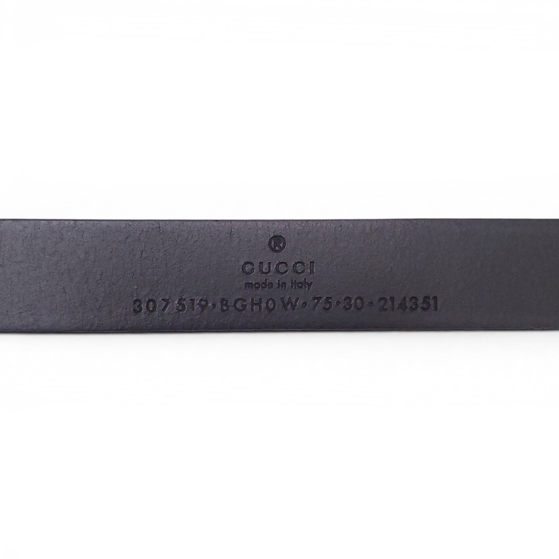 GUCCI BLACK AND GOLD THIN BELT - SIZE 75