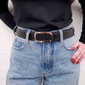 GUCCI BLACK BELT WITH SILVER LOGO BUCKLE - SIZE 105 (MENS)