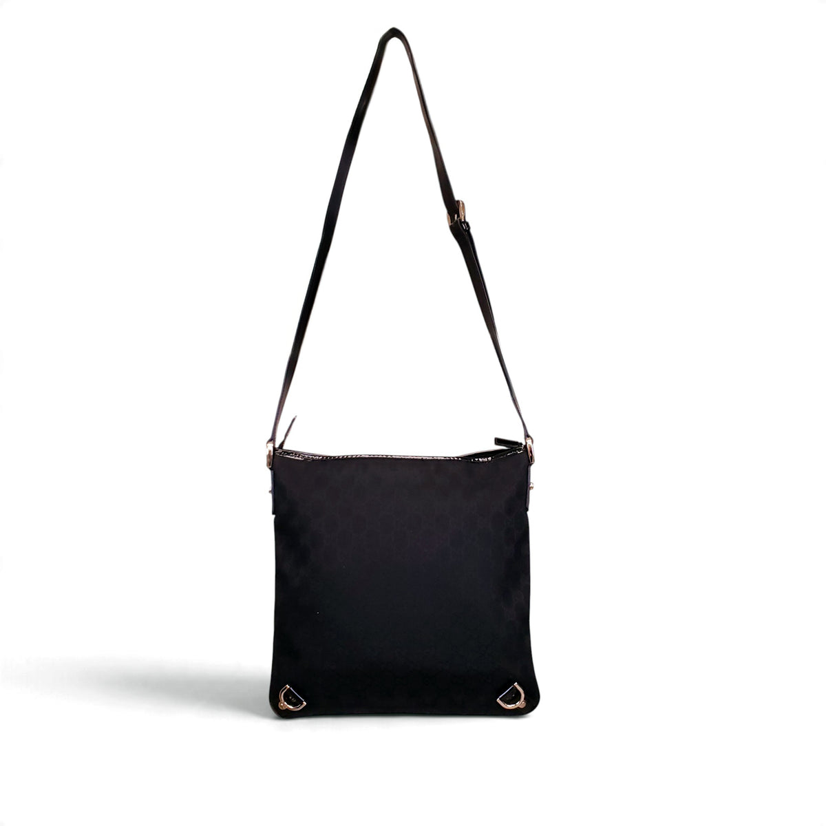 GUCCI BLACK CANVAS ABBEY D-RING CROSSBODY BAG