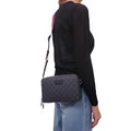 GUCCI BLACK GG LOGO SQUARE BAG