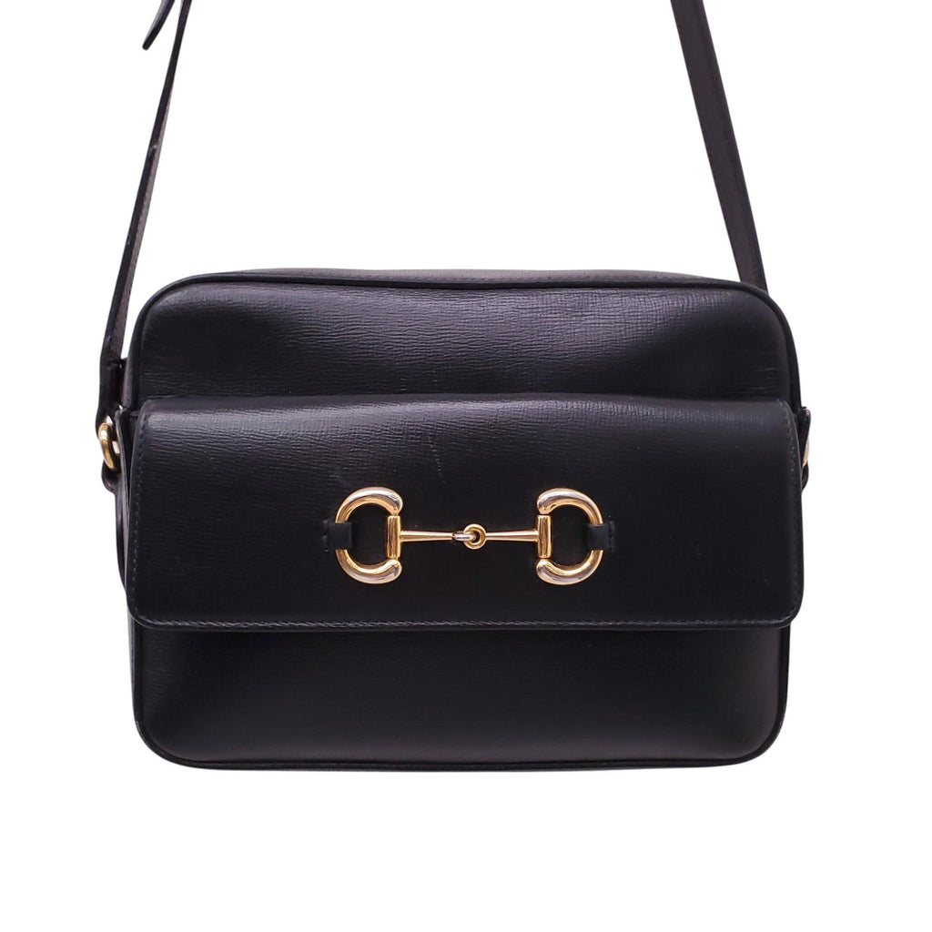 GUCCI BLACK HORSEBIT CROSSBODY BAG