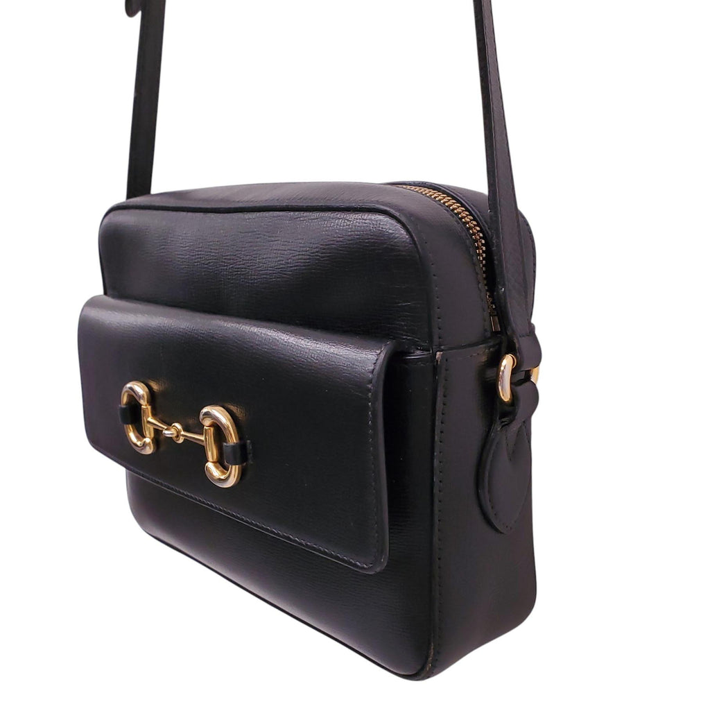 GUCCI BLACK HORSEBIT CROSSBODY BAG