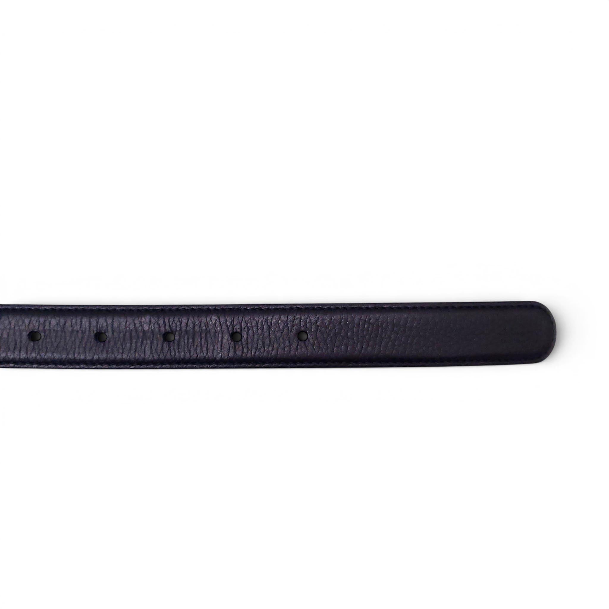 GUCCI BLACK LEATHER BELT WITH BAMBOO DETAIL - SIZE 90