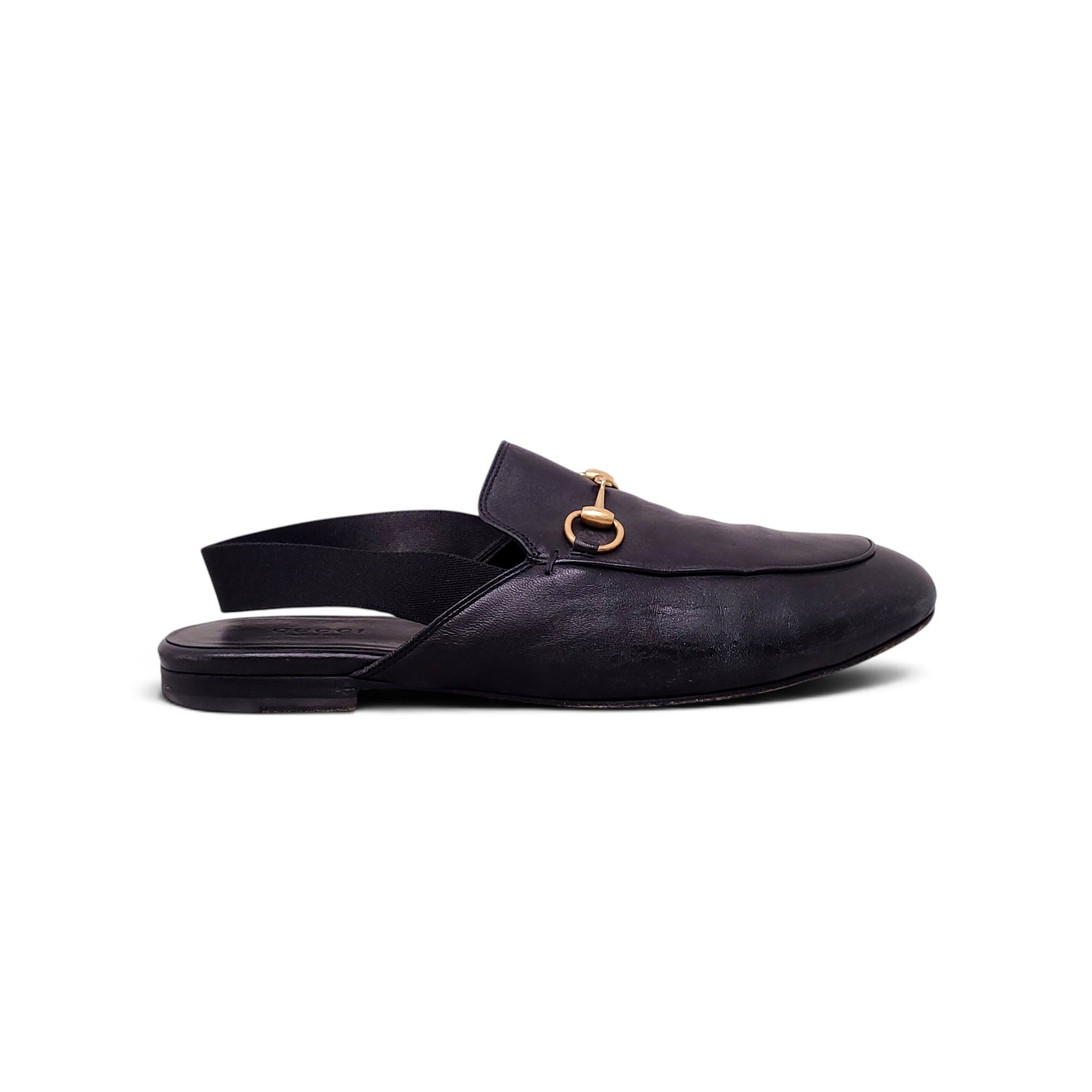 GUCCI BLACK LOAFERS - SIZE 38.5