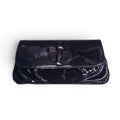 GUCCI BLACK PATENT LEATHER BAMBOO CLUTCH