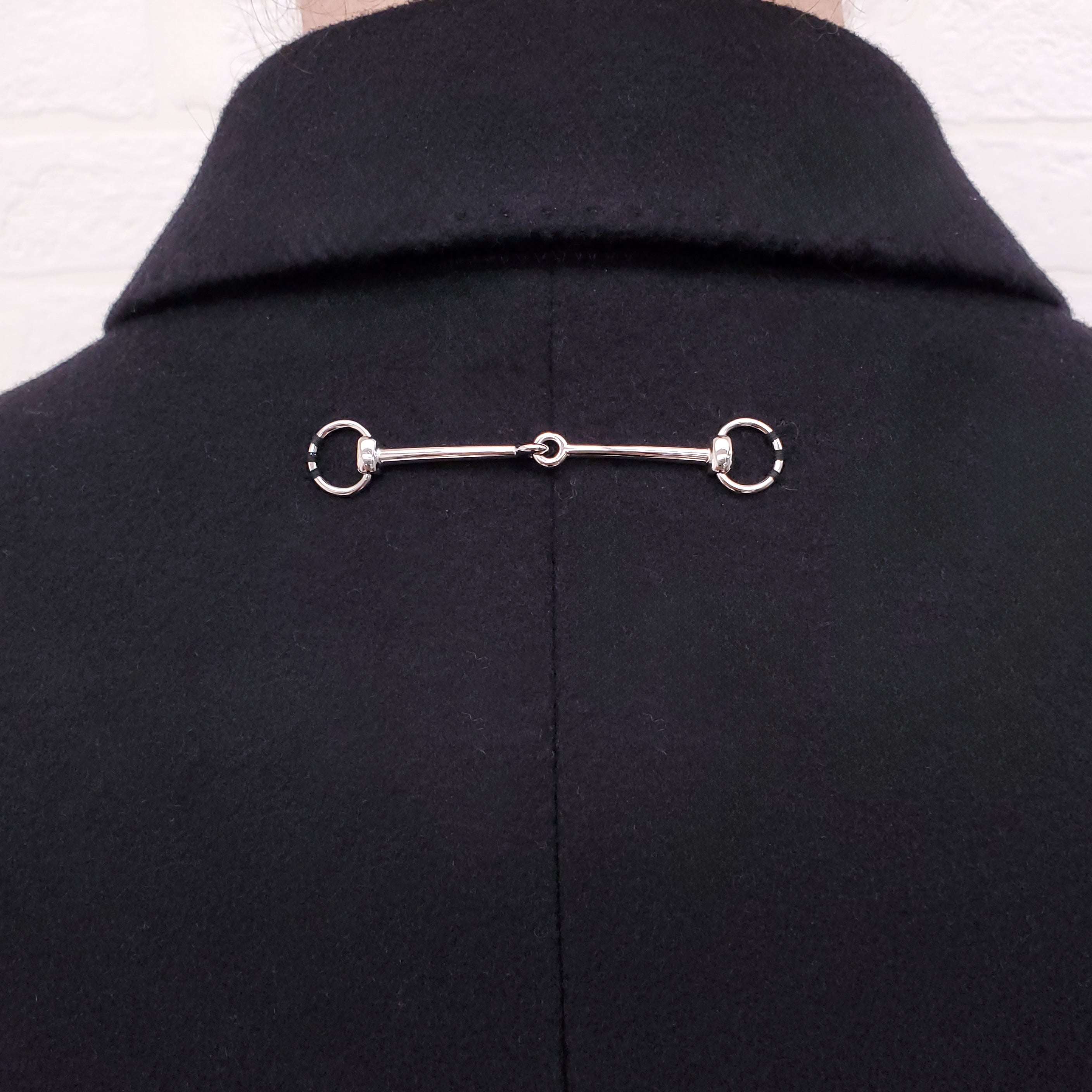 GUCCI BLACK PEACOAT WITH GG LOGO BUTTONS - SIZE 36
