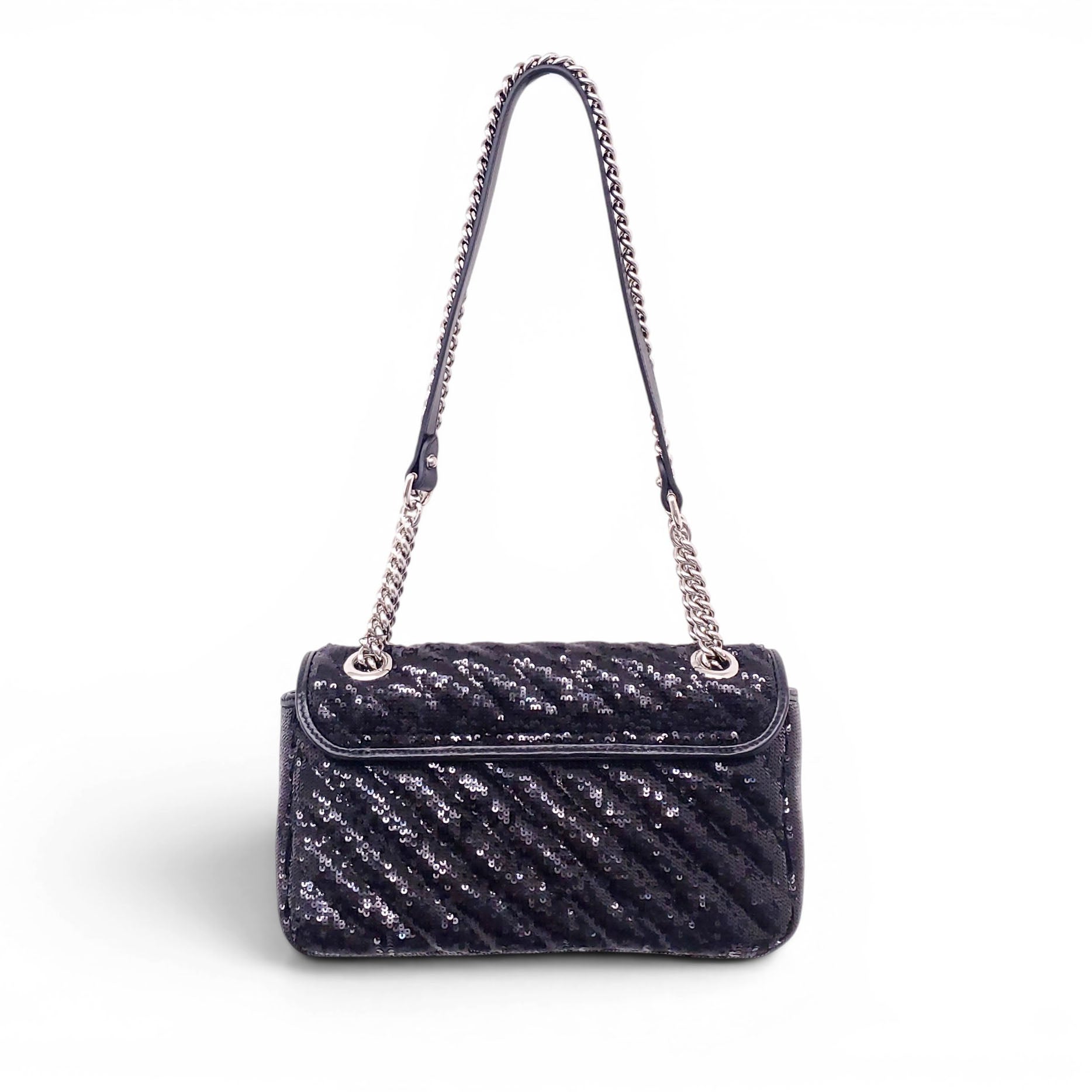GUCCI BLACK SEQUIN MARMONT BAG