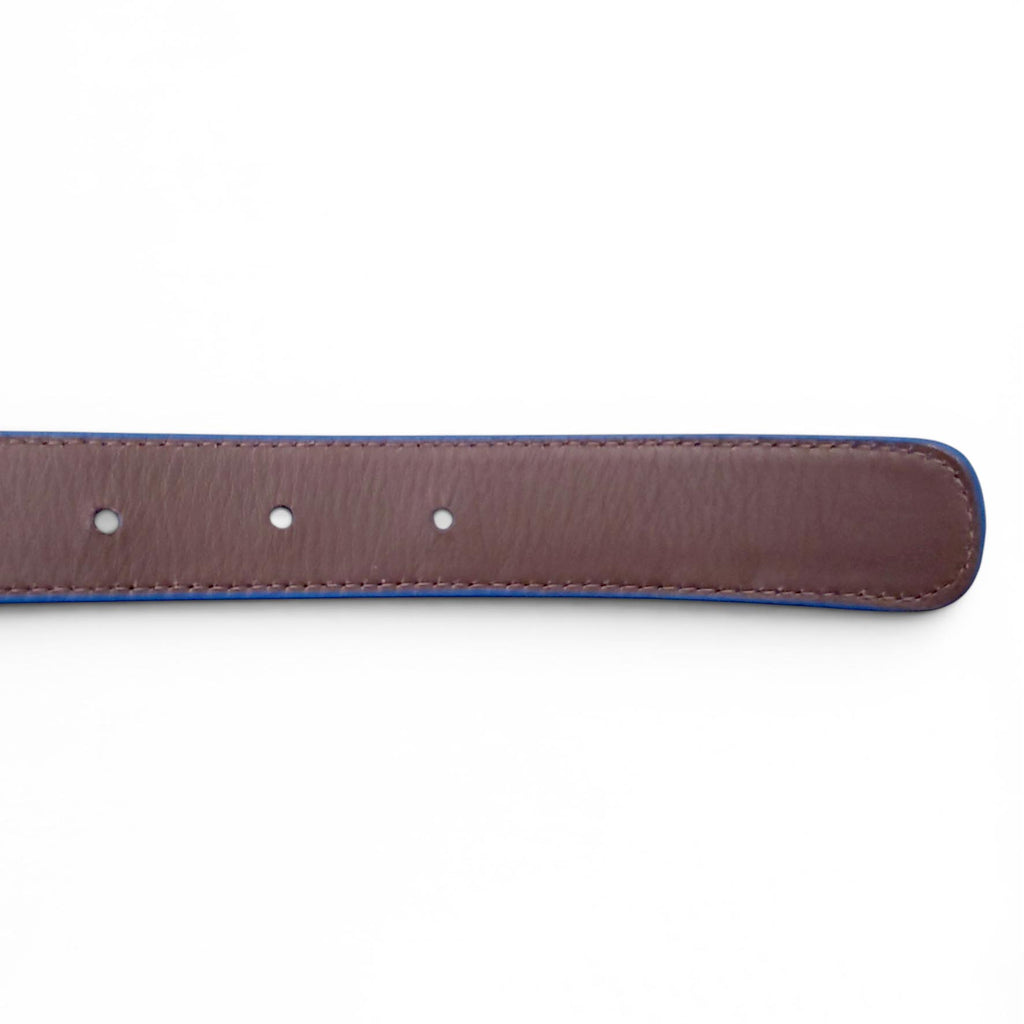 GUCCI BROWN AND PINK LOGO BELT - SIZE 90