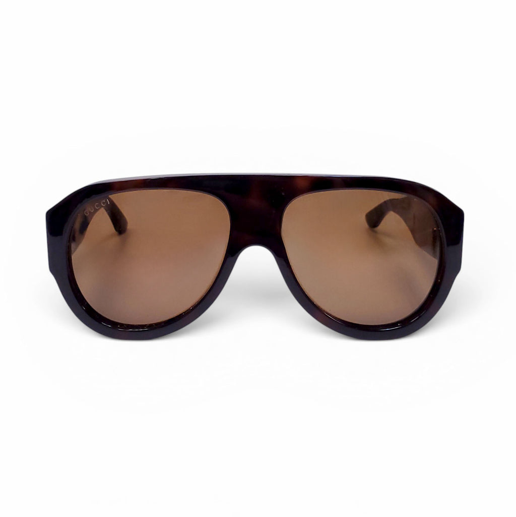 GUCCI BROWN AVIATOR SUNGLASSES
