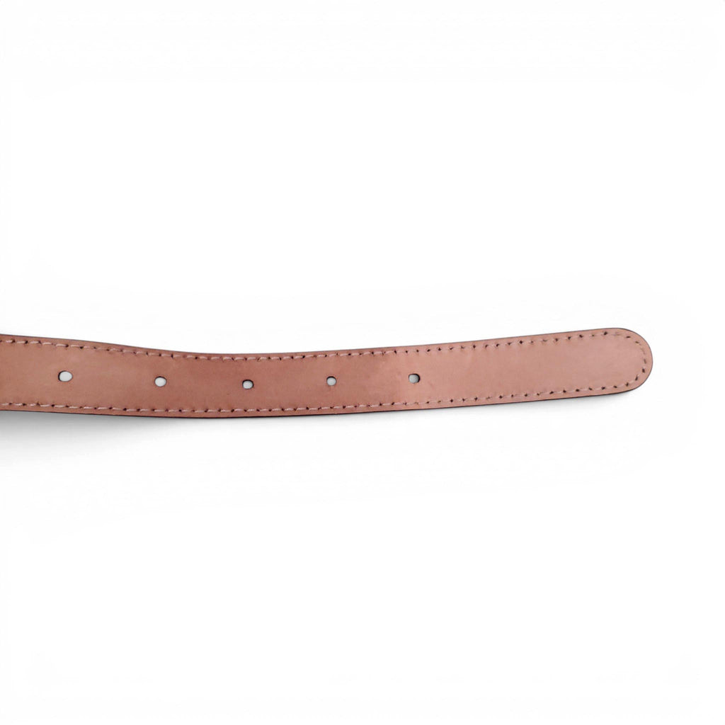 GUCCI BROWN LEATHER BELT WITH LARGE HORSEBIT EMBLEM - SIZE 85