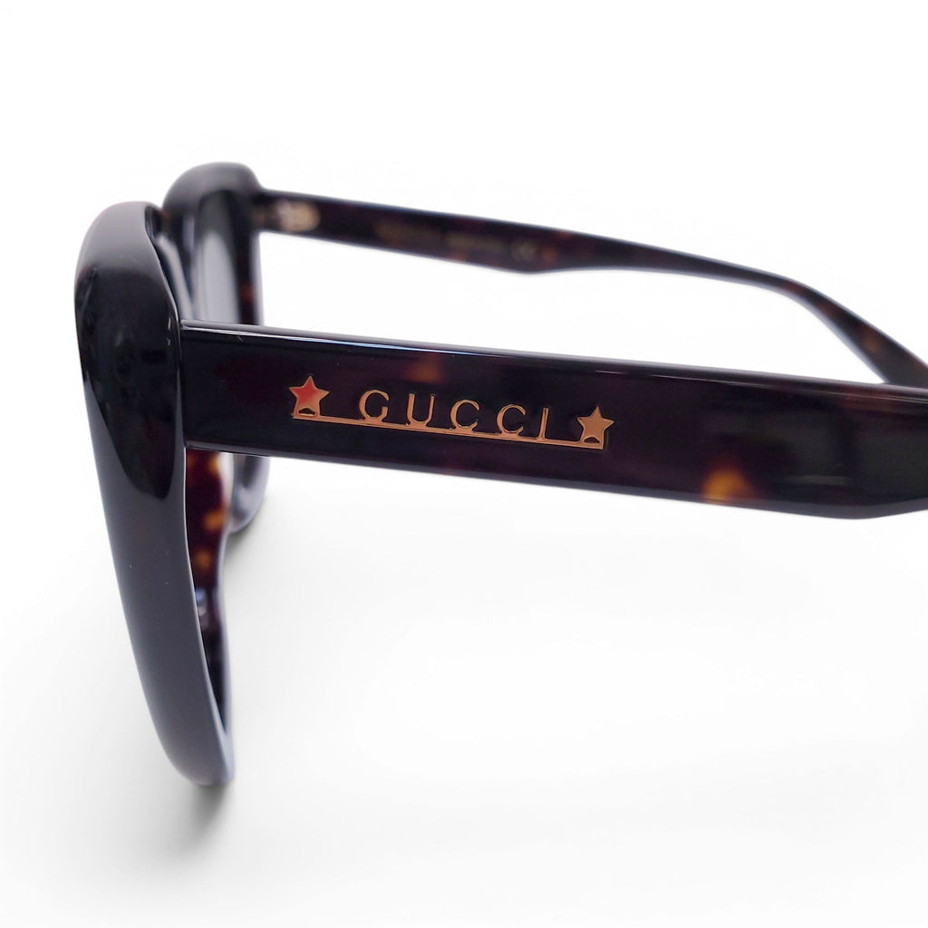 GUCCI DARK TORTOISE LARGE SUNGLASSES