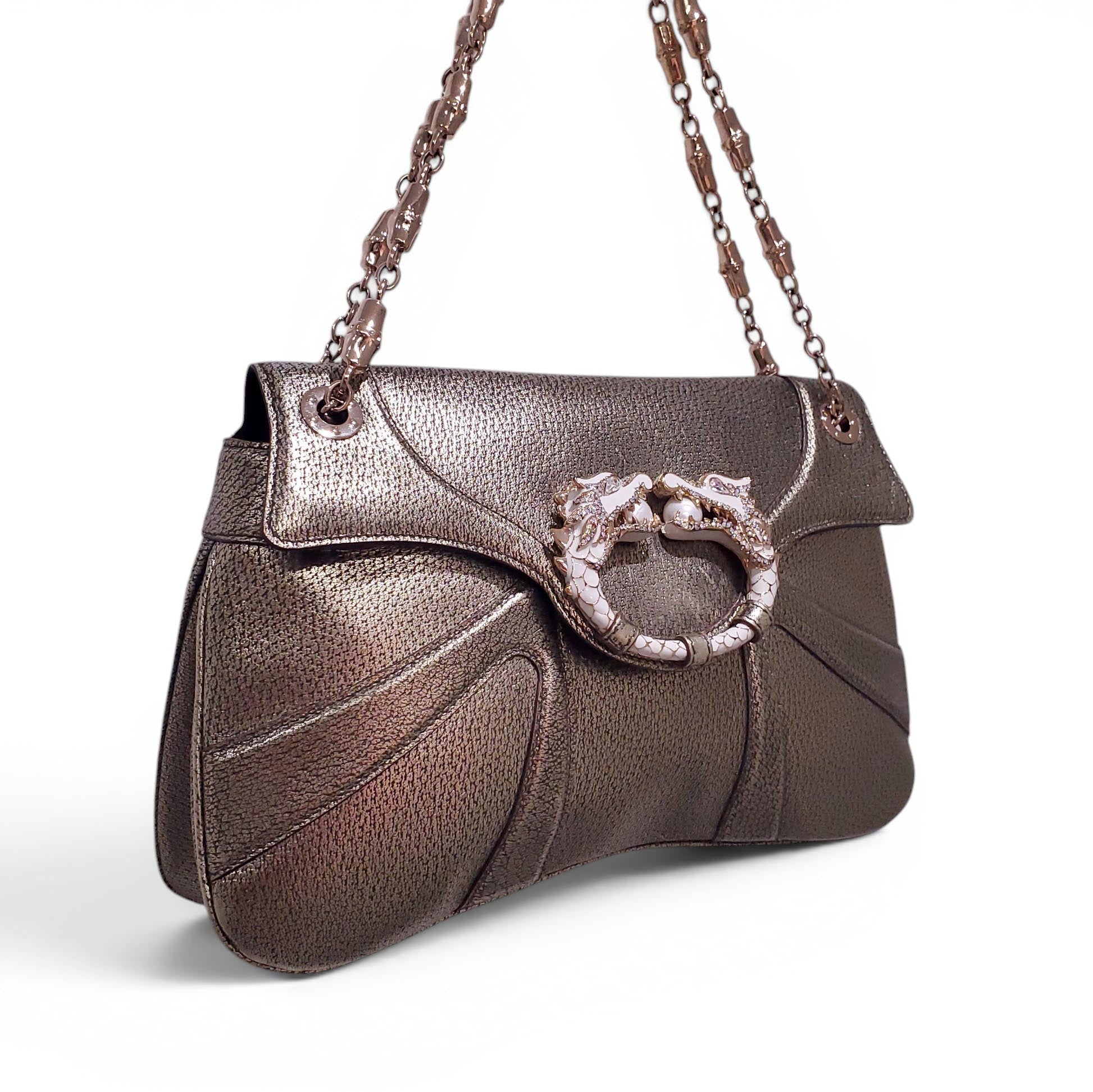 GUCCI DRAGON PEARL SHOULDER BAG