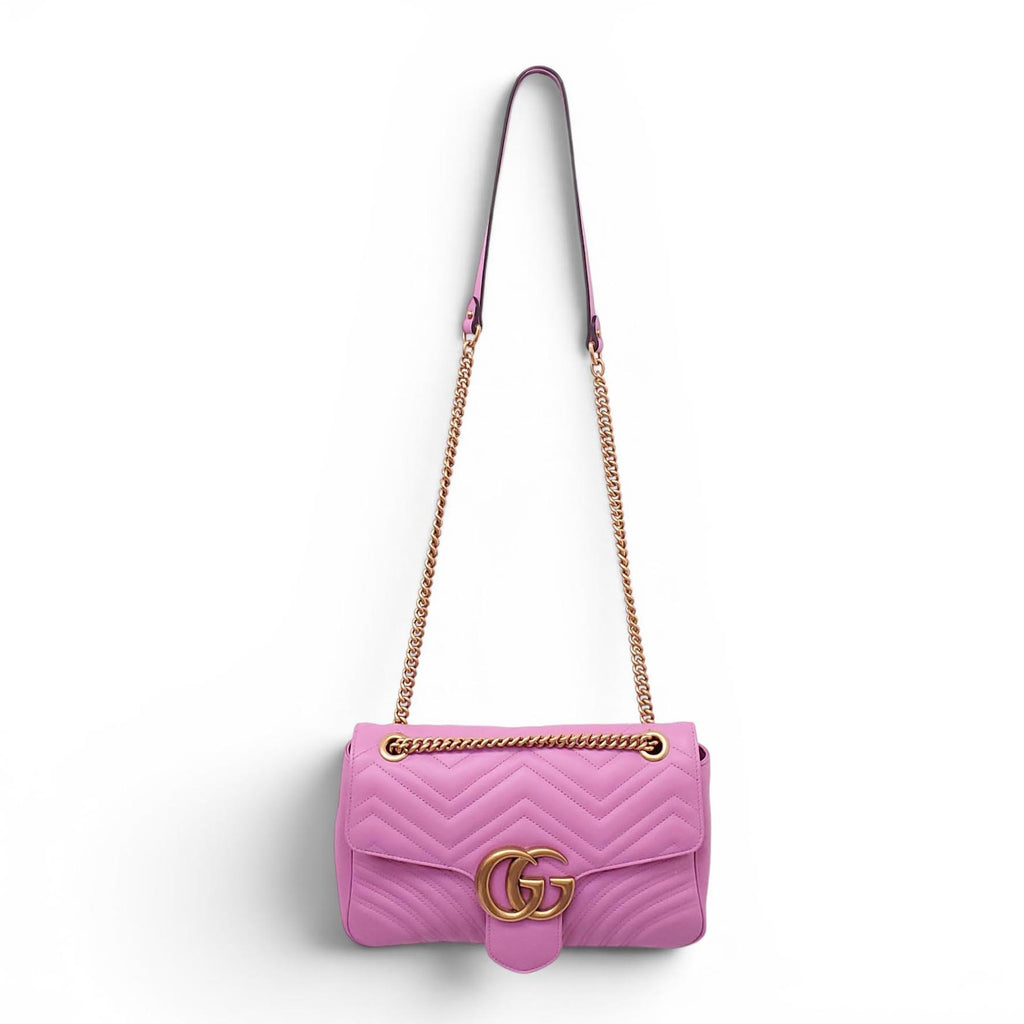 GUCCI FUCHSIA LARGE GG MARMONT BAG