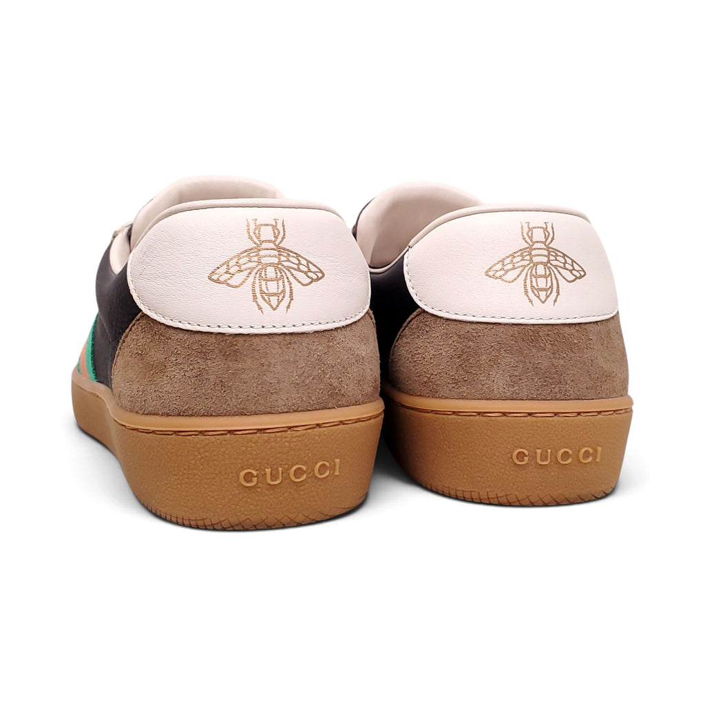 GUCCI G74 BROWN WEB SNEAKERS - SIZE 38