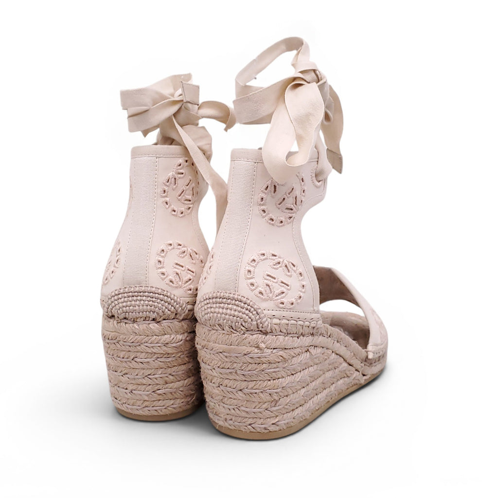 GUCCI GG CANVAS ESPADRILLE WEDGES - SIZE 39